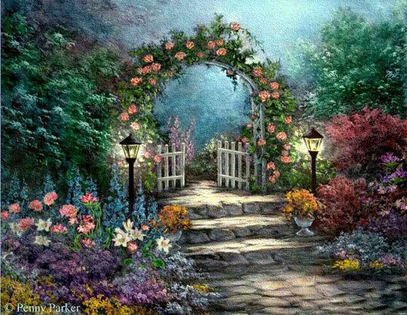 Калитка вцветах - оригинал