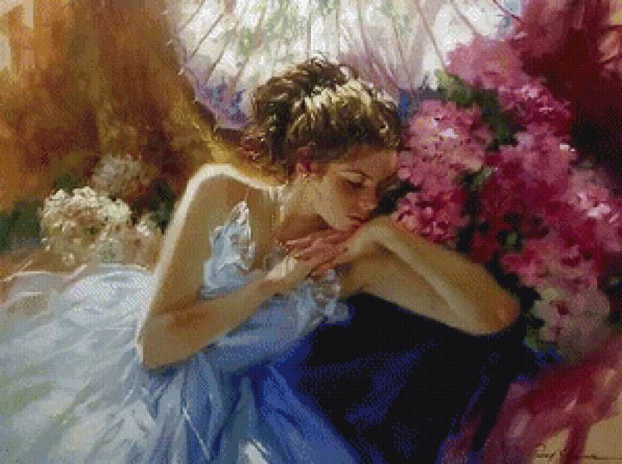 №863835 - сон, девушка, цветы - предпросмотр