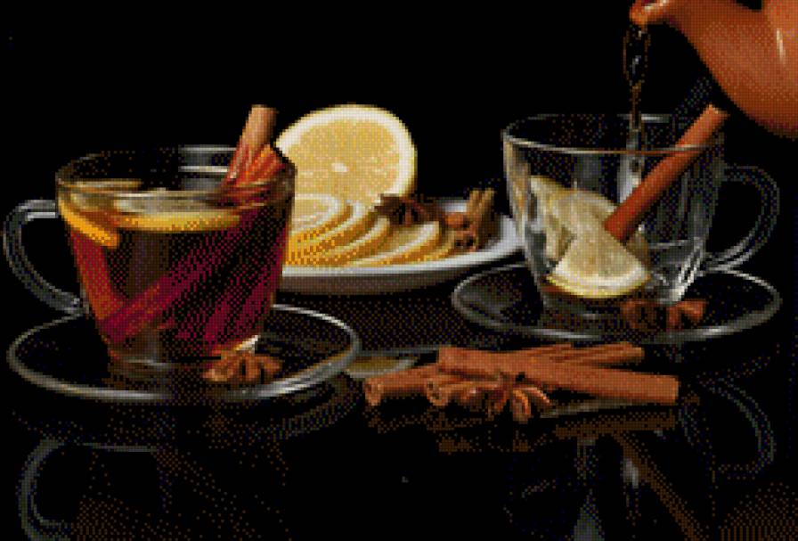 Чай 2 - фрукти, напої, натюрморт, квіти - предпросмотр