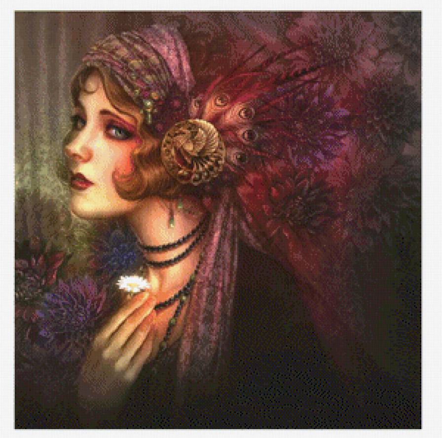 красавица вероны - женщина, картина, портрет - предпросмотр