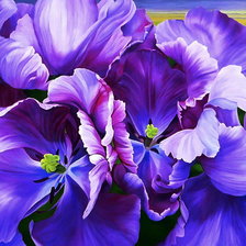 панно с фиолетовыми цветами