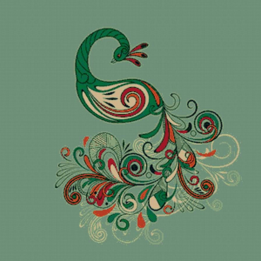 жар птица - абстракция, рисунок, арт, панно, жар птица, птица - предпросмотр