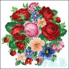 Оригинал схемы вышивки «flowers» (№865310)