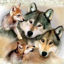 Схема вышивки «Дружная семья»