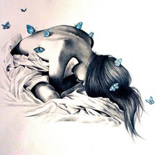 Девушка с бабочками7