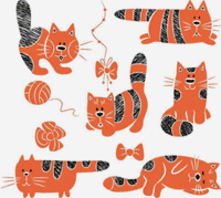 рыжие котики - #кот #коты #животные #семплер #рыжие - предпросмотр