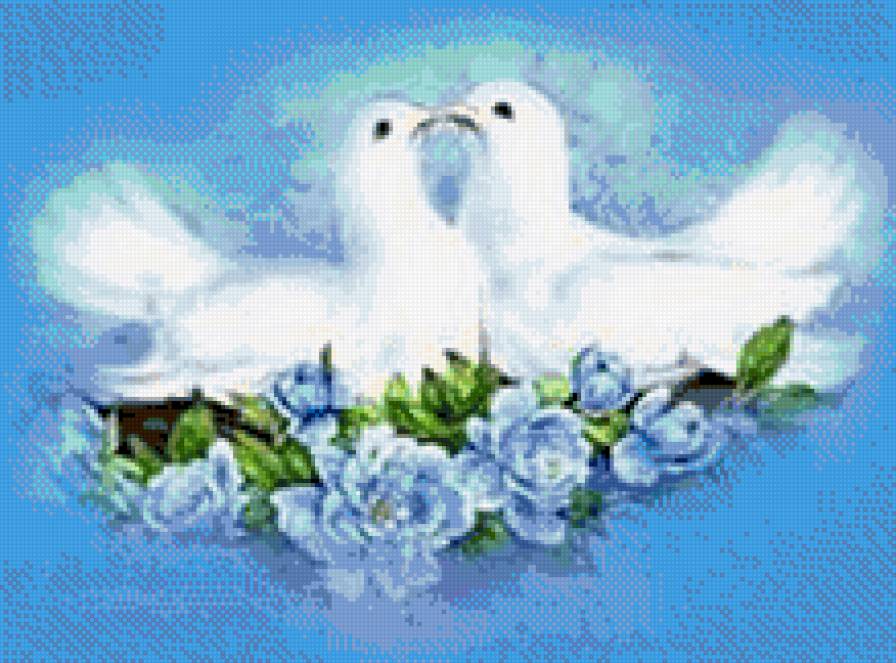 для девичьего щастья - голуби, любовь - предпросмотр