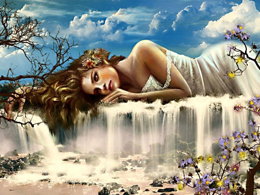 Девушка-водопад - оригинал