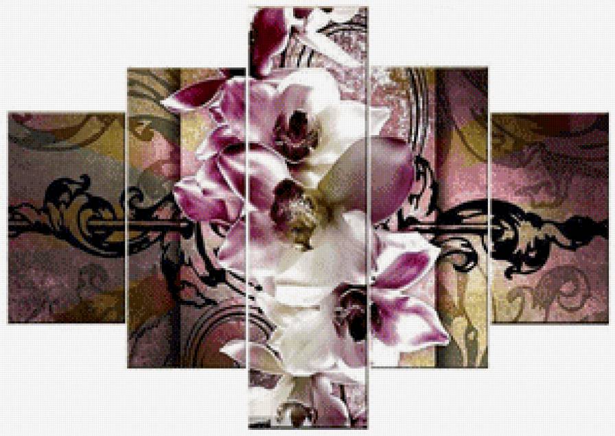 Орхидеи триптих - триптих, орхидеи - предпросмотр