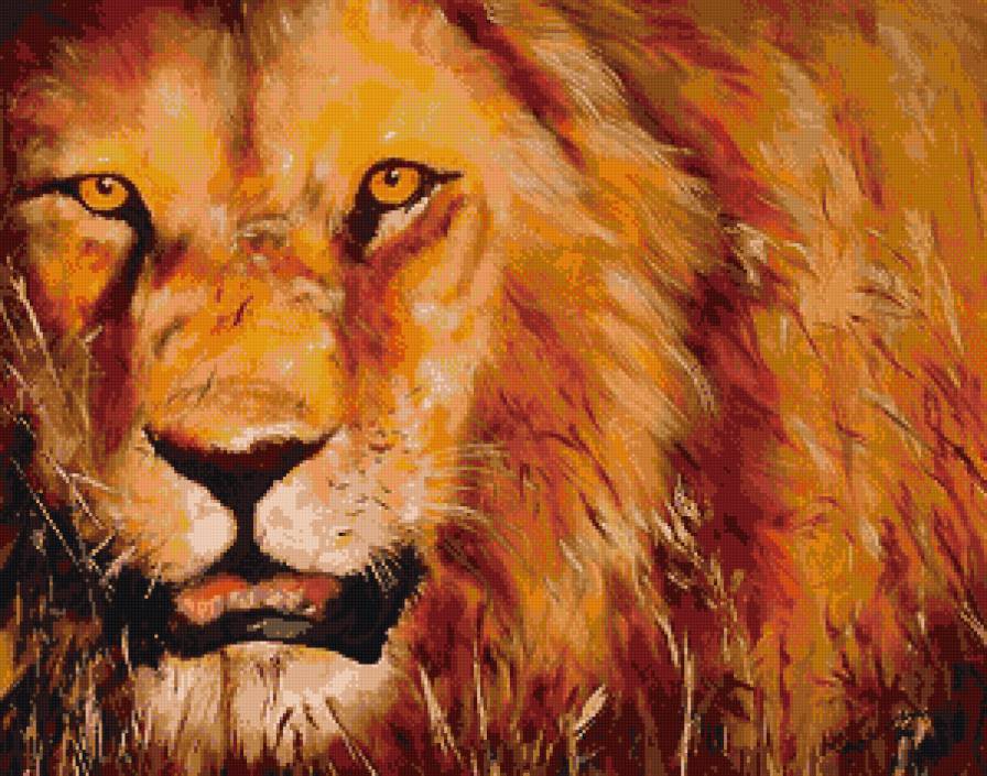 Царь зверей Marcia Baldwin - лев, кошки, картины маслом, marcia baldwin - предпросмотр