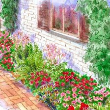 Схема вышивки «палисадник»