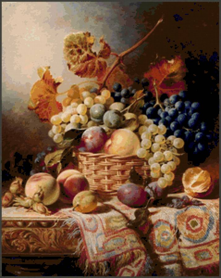 Натюрморт2 - натюрморт, живопись, виноград, картина - предпросмотр