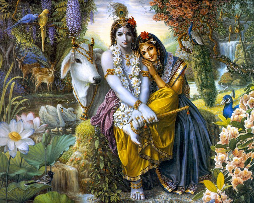 Радха и Кришна - бог, кришна - оригинал