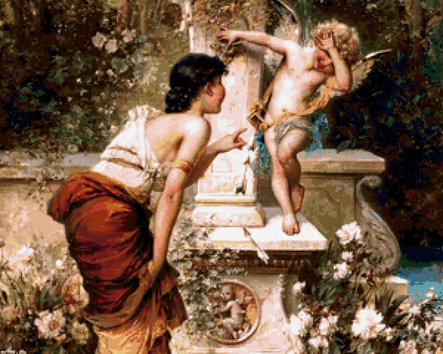 У ФОНТАНА - 300x240 крестов гамма, 60 цветов перемешивание: 0% - предпросмотр