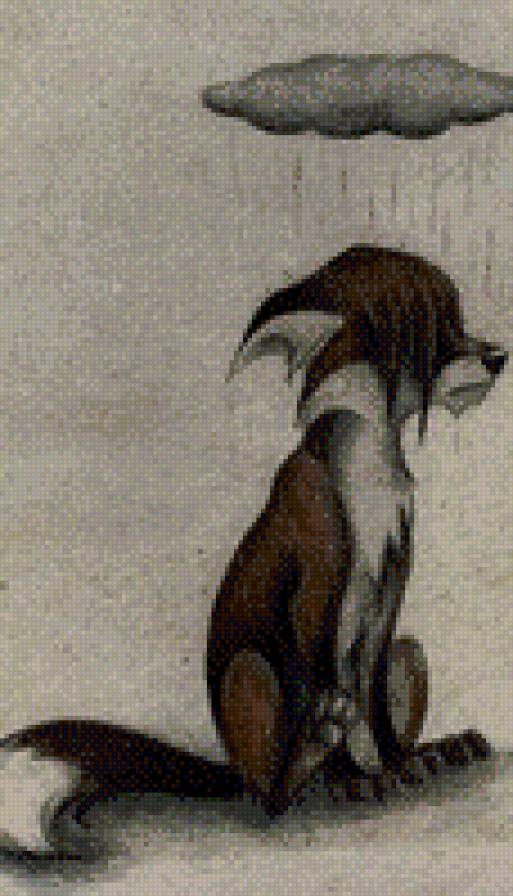 Грустный лис - грусть, лис, грустный лис - предпросмотр