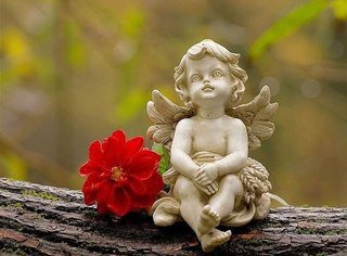 ангелочек - цветок, ангел, скульптура - оригинал