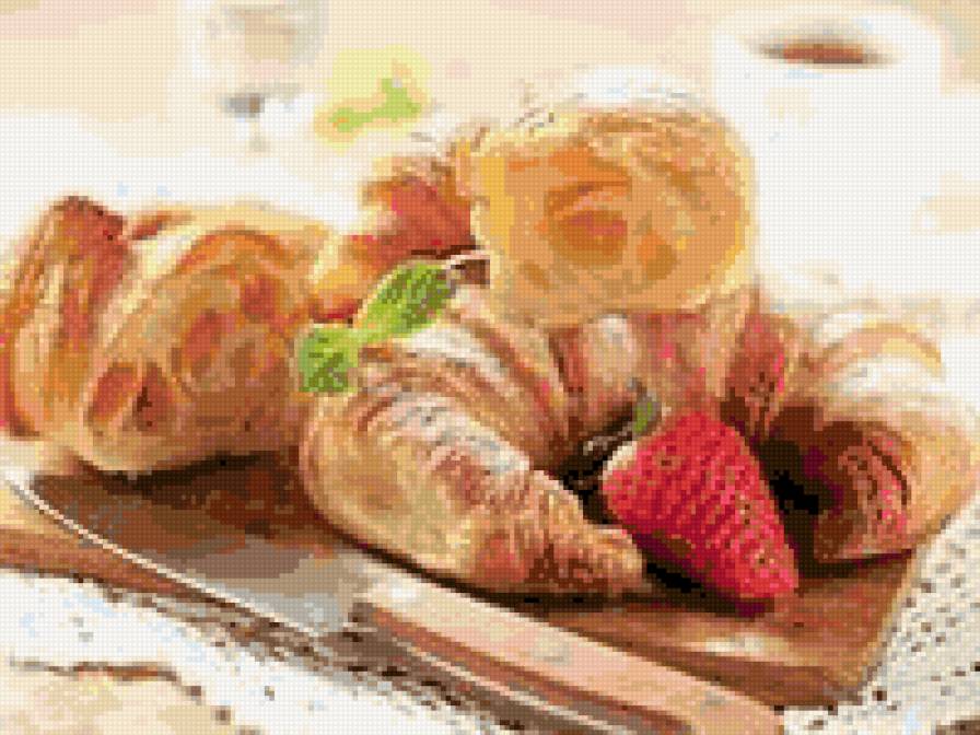 круасан - натюрморт, выпечка, завтрак, круасан - предпросмотр