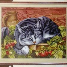 Оригинал схемы вышивки «Кот» (№869186)