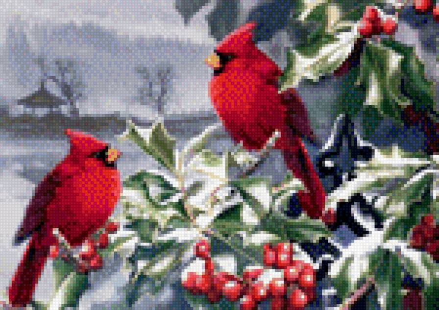 красные птички - предпросмотр