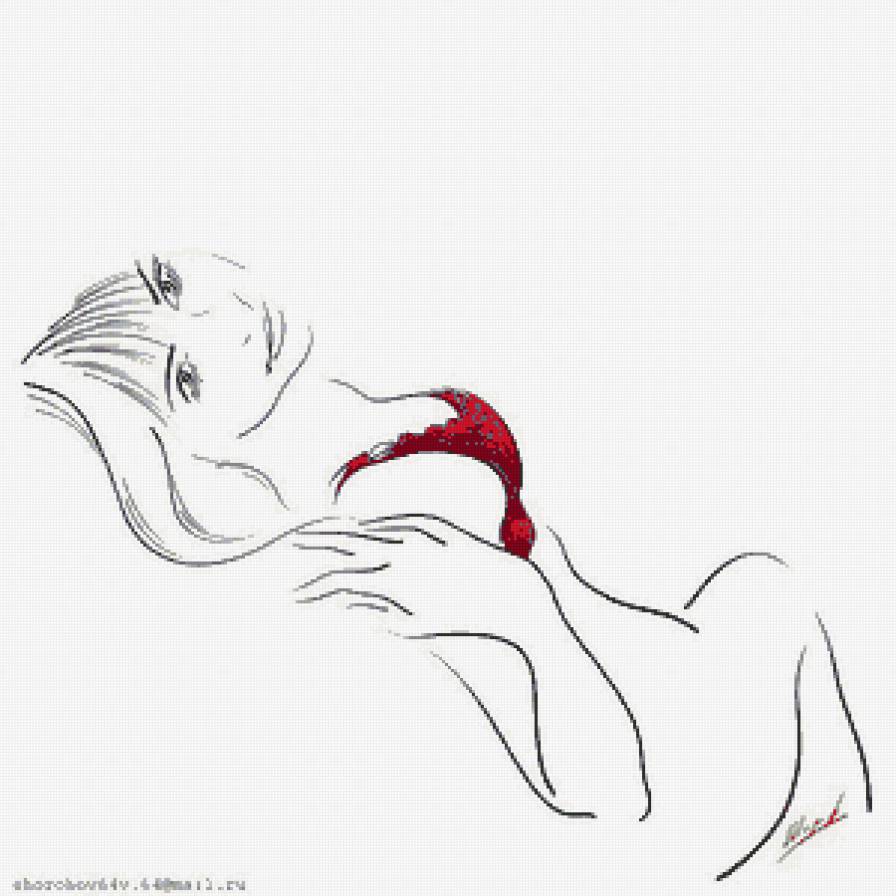 силуэт - девушка - предпросмотр