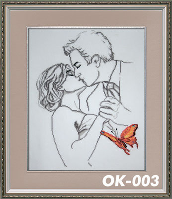 Окрилені коханням - пара, двое, любовь, контурна вишивка, кохання - оригинал