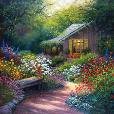 Схема вышивки «домик»