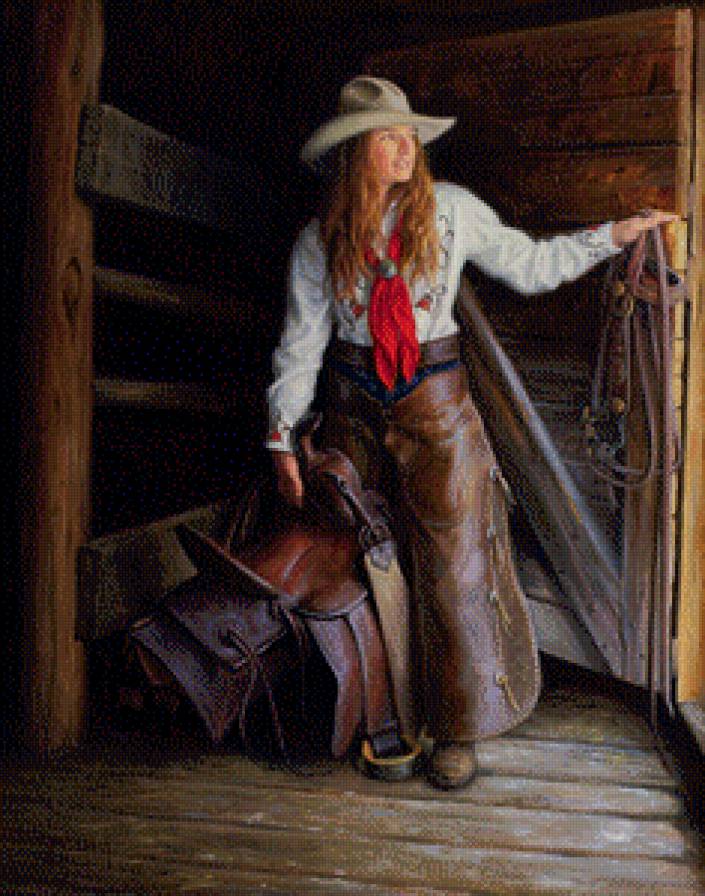 Девушка ковбой - люди - предпросмотр