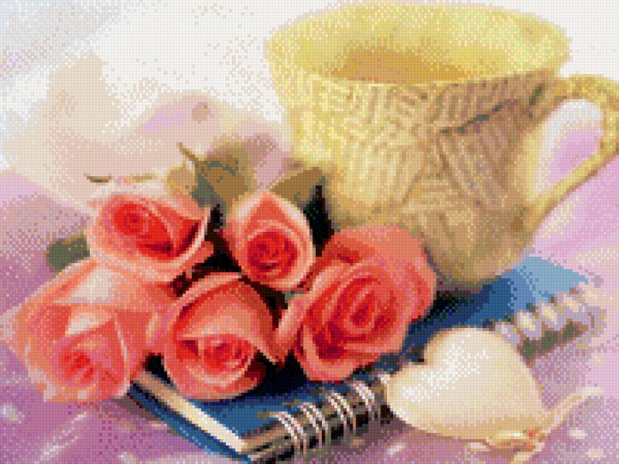 романтическое утро - романтика, цветы, утро - предпросмотр