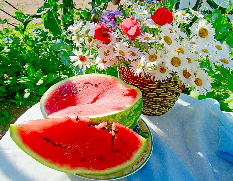 Натюрморт с арбузом - оригинал