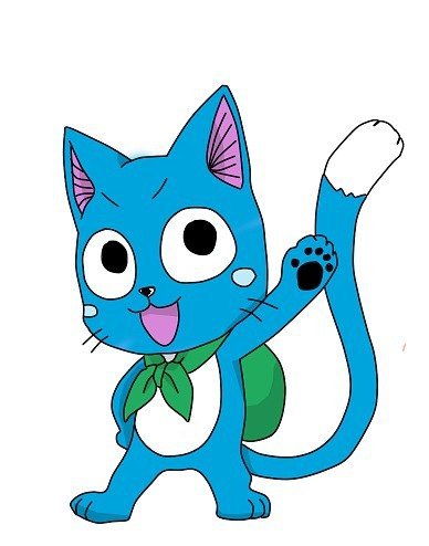 Happy - коты, хеппи, fairy tail, хвост феи, happy - оригинал