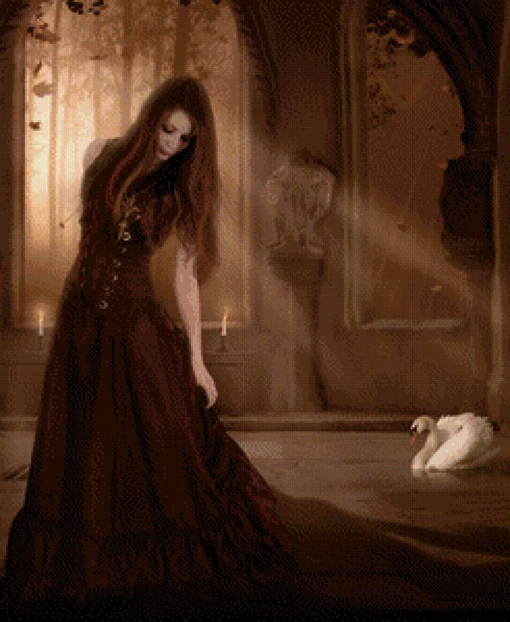 Призрак - девушка, душа замка, фэнтези, призрак - предпросмотр