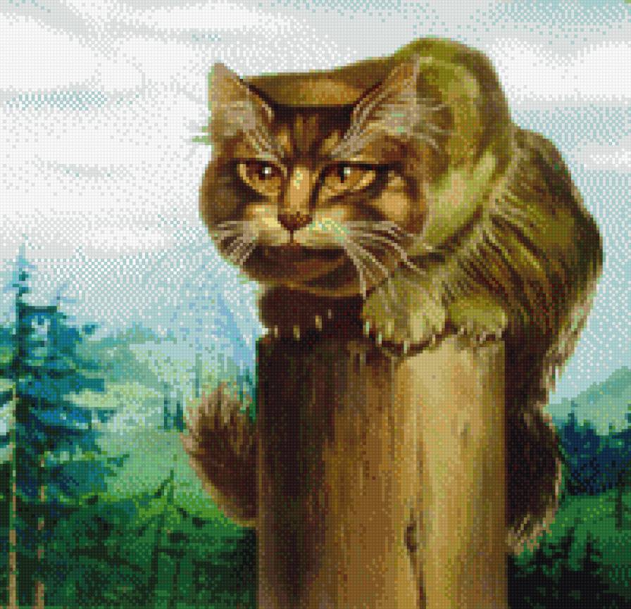 Кот ученый - сказка, забор, кот - предпросмотр