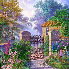 Схема вышивки «пейзаж»