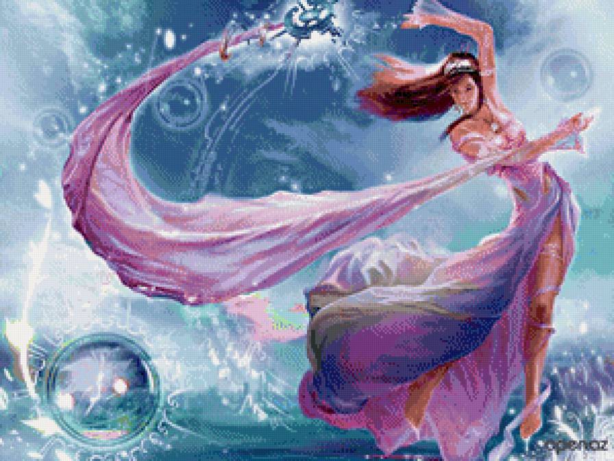 повелительница стихий - девушка, фэнтези - предпросмотр