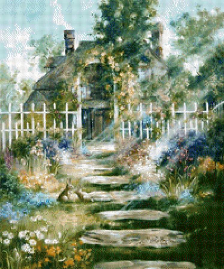 Солнечный день - лето, домик, marty bell - предпросмотр