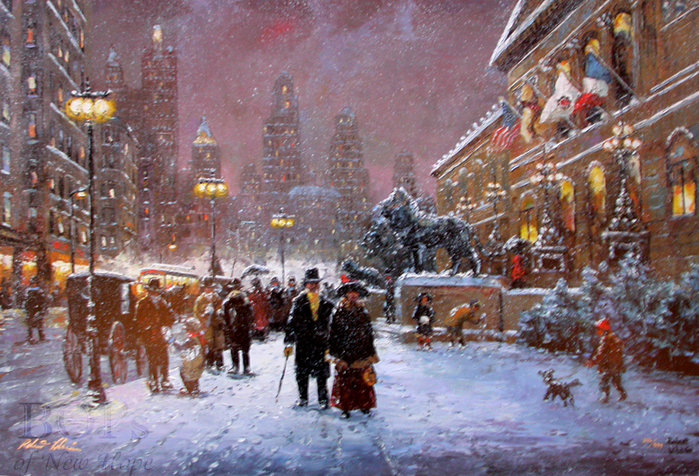 №872629 - люди, зима, снег - оригинал