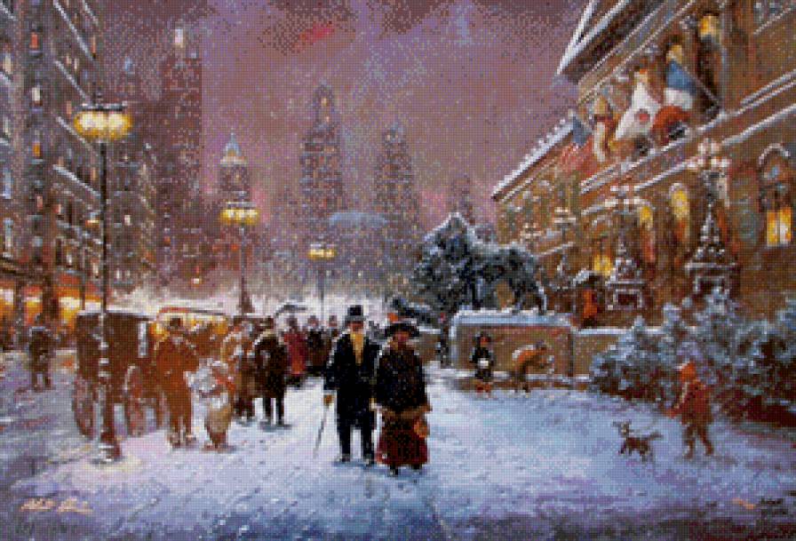 №872629 - снег, зима, люди - предпросмотр