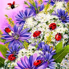 Схема вышивки «цветочки»