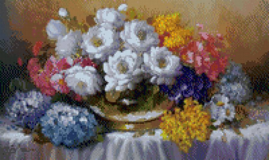 цветы - картина, натюрморт, цветы - предпросмотр