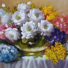 Схема вышивки «цветы»