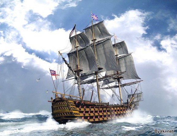 Парусник - корабль, море - оригинал