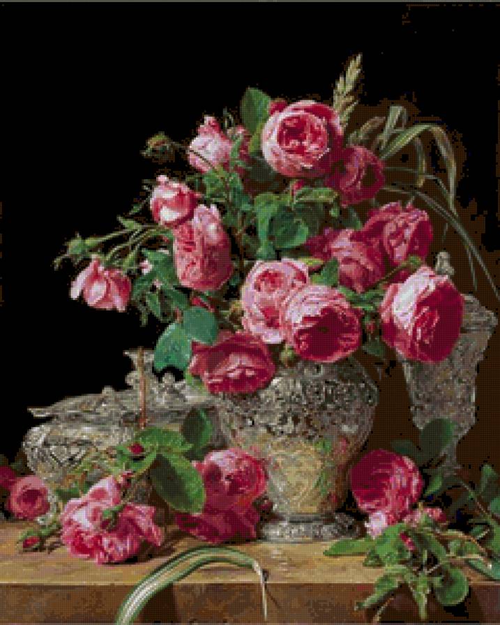 Розы австрийского художника   Вальдмюллера  Фердинанда Георга - цветы - предпросмотр