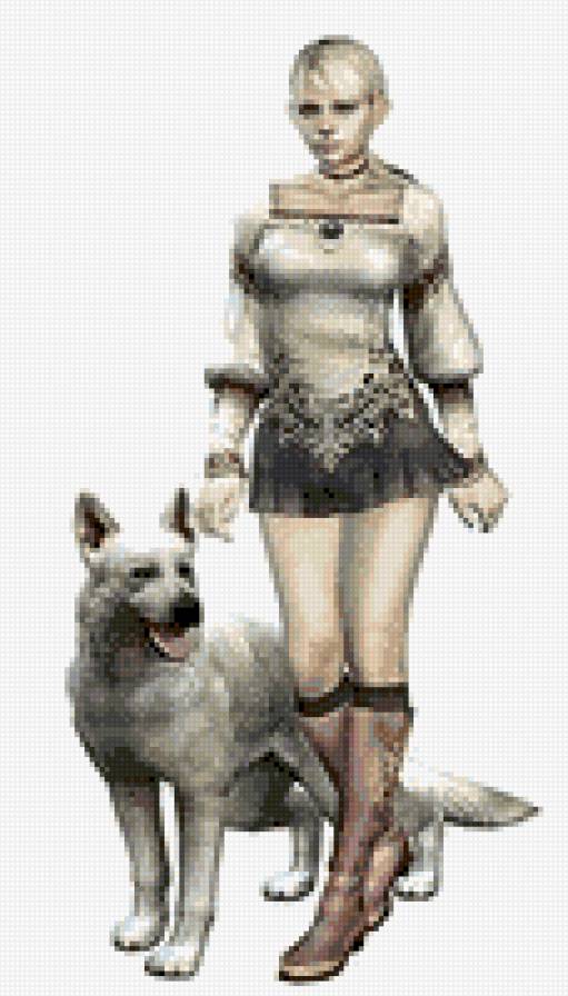 Хьюи и Фиона - девочка и собака - предпросмотр