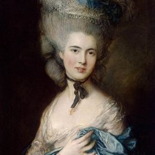 Оригинал схемы вышивки «Томас Гейнсборо - Портрет герцогини де Бофор (Дама в голубом)» (№873487)