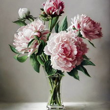 Схема вышивки «пионы»