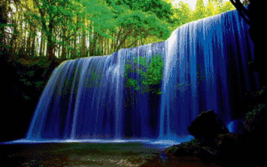 Водопад - природа, водопад, пейзаж - предпросмотр