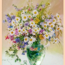 Оригинал схемы вышивки «полевые цветы в вазе» (№873718)
