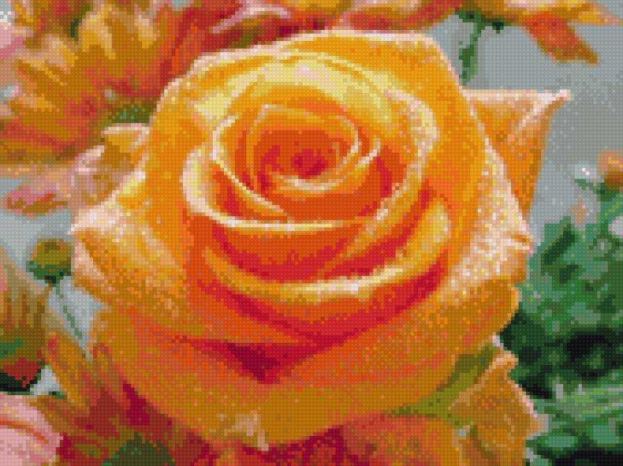 Оранжевая роза - роза - предпросмотр