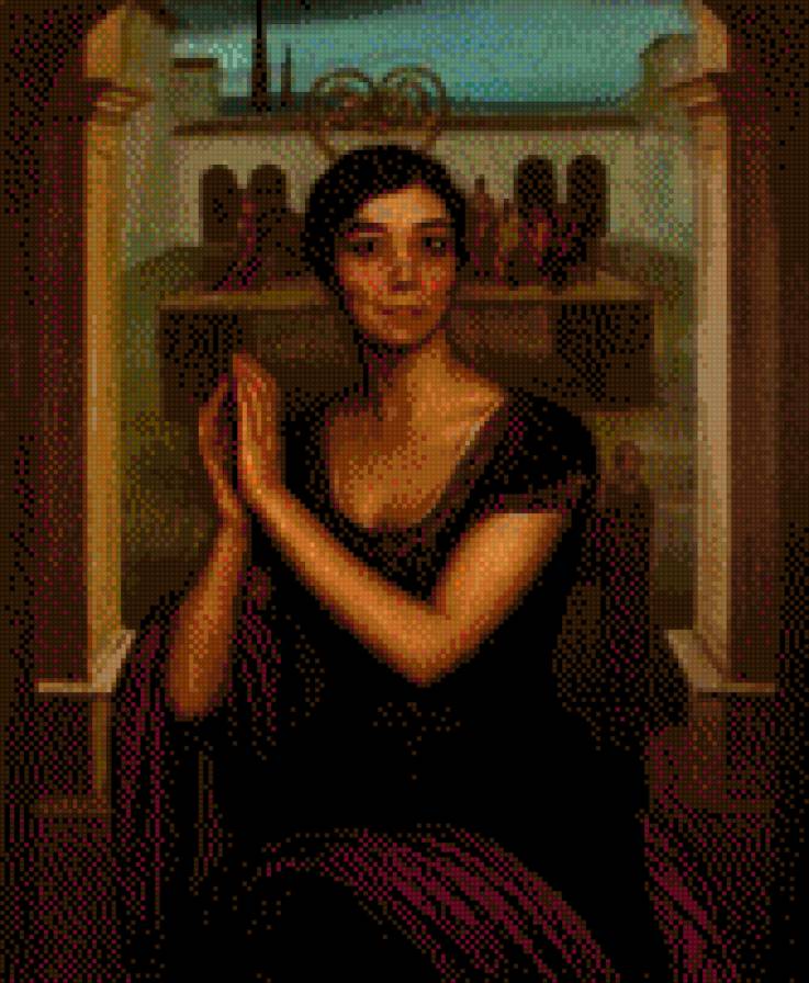 la niña de los peines - arte-pintores - предпросмотр