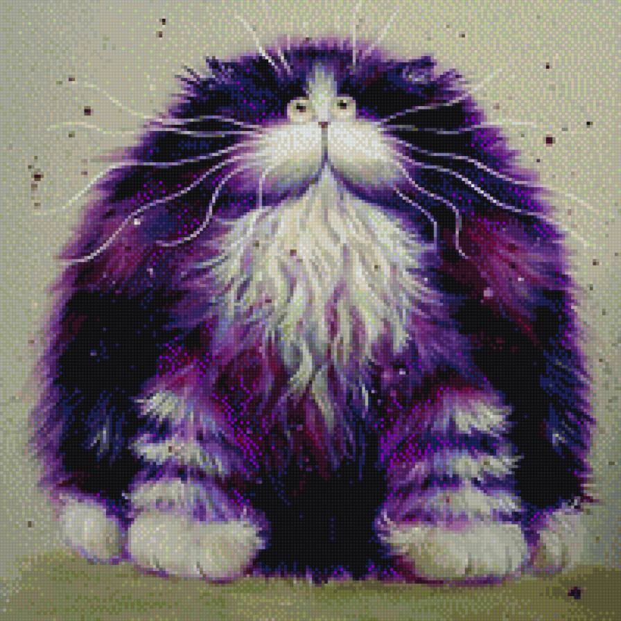 котик - фиолетовый, кот - предпросмотр